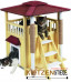 Etruskisches Katzenhaus mit Klappe